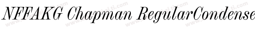 NFFAKG Chapman RegularCondensed字体转换